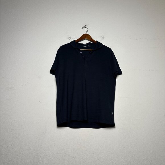 Hugo Boss Prep Designer Polo Shirt Short Sleeve Men L Regular Fit Black Casual - Picture 1 of 12